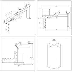 Wózek manipulacyjny 50 kg z trzpieniem rozprężnym