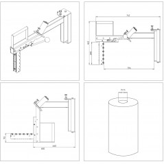 Wózek manipulacyjny 80 kg z trzpieniem rozprężnym