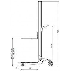 Wózek manipulacyjny GO 70 kg z platformą drewnianą
