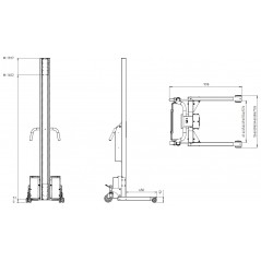 Wózek manipulacyjny 80 kg z platformą SS